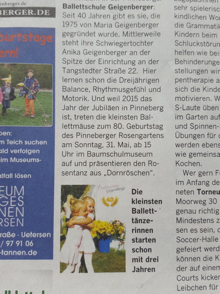 Hamburger Abendblatt, April 2015