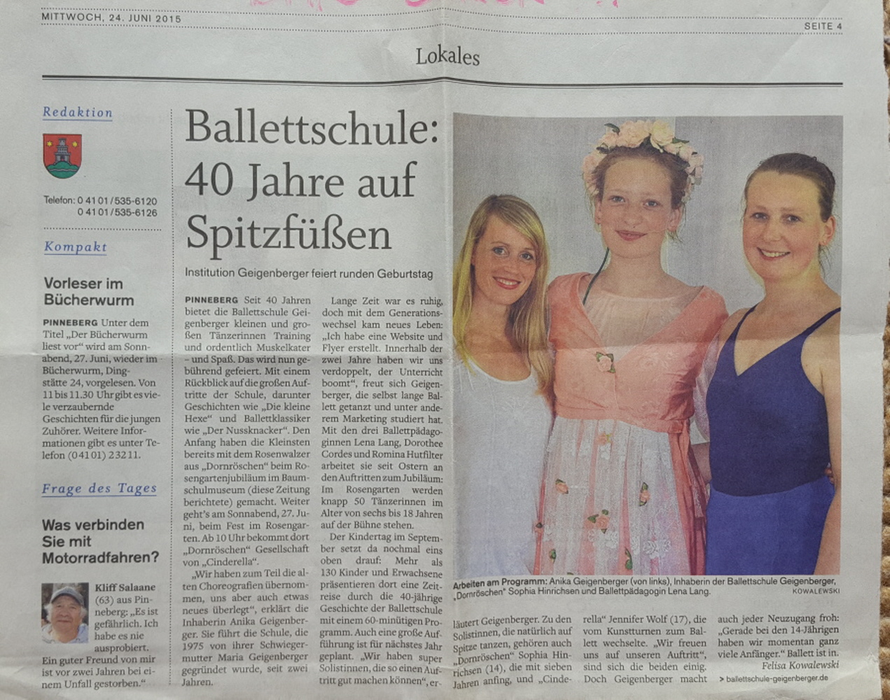 Pinneberger Tageblatt – Schuljubiläum